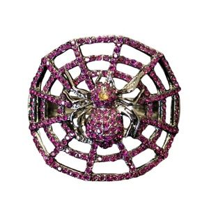 Purple Spider Cuff Rhinestone Bracelet